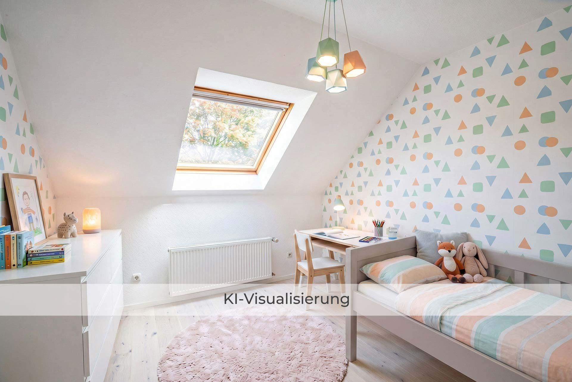 Visualisierung des Kinderzimmers nach einer möglichen Renovierung/Modernisierung Einfamilienhaus Bergheim